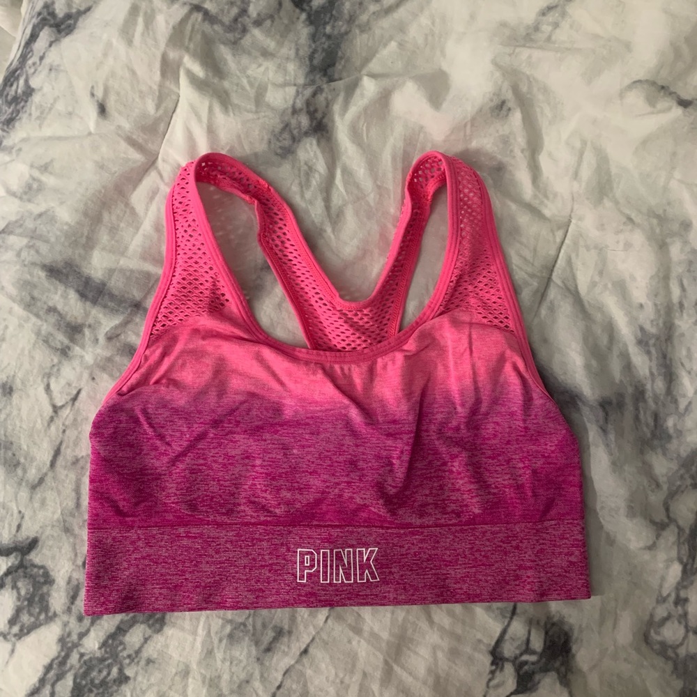 Pink & purple sports bra